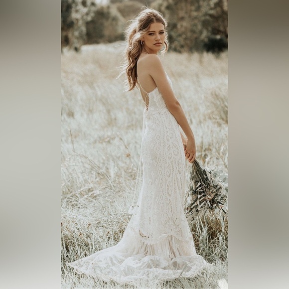 NEW Spell & The Gypsy Collective CASABLANCA LACE HALTER GOWN XS - Picture 1 of 16